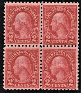 US 583 MNH VF/XF 2 Cent Washington Block of 4 Perforated 10