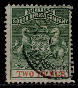 RHODESIA QV SG20, 2d deep dull green & vermilion, FINE USED.