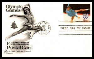 US UX82 Winter Olympics Artcraft U/A FDC Postal Card