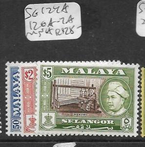 MALAYA SELANGOR   (PP2303B) SG 124A, 126A-7A   MNH