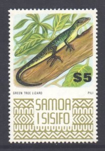 Samoa Scott 378c - SG399c, 1972 Lizard $5 MNH**