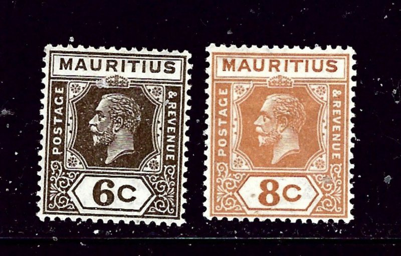 Mauritius 185-86 MLH 1922-28 issues