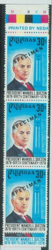 78721 - Philippines - STAMPS: POLITICS  2 values MNH - Overprinted SPECIMEN