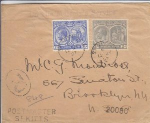 1927, St. Kitts to Brooklyn, NY, Registered, See Remark (30928)