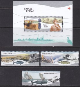 Portugal, Fauna, Fishes, Whales, Epic Fishing Campaigns MNH / 2022