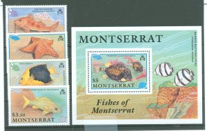 Montserrat #758-762  Single (Complete Set)