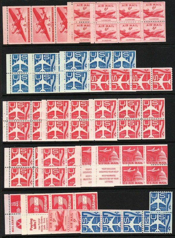 U.S Airmail collection singles, sets, coils, booklets MNH MLH