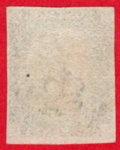 GBR SC #1 U (K,K) 1840 Queen Victoria 4 margins w/red cancel CV $375.00