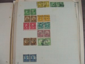 US, 100s of Stamps & a few Covers  mostly hinged on pages