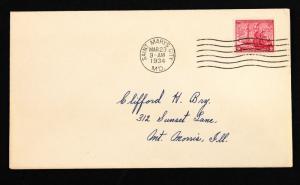 US #736 FDC 3c Maryland Tercentenary St. Marys City MD  March 23, 1934