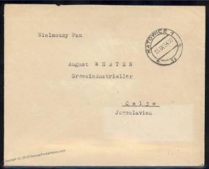 Poland 1934 Challenge C11 Airmail Corner Margin Pair Katowice Celjne Yugos 88891