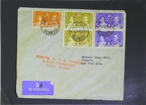 Bermuda 1937 RMA Cavalier First Flight to USA / Minor Creases - Z2731