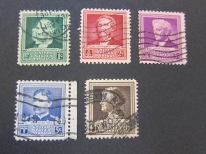 United States 1940 Sc 874-88 set FU