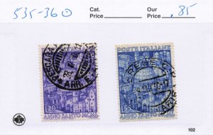 ITALY  535-36   USED
