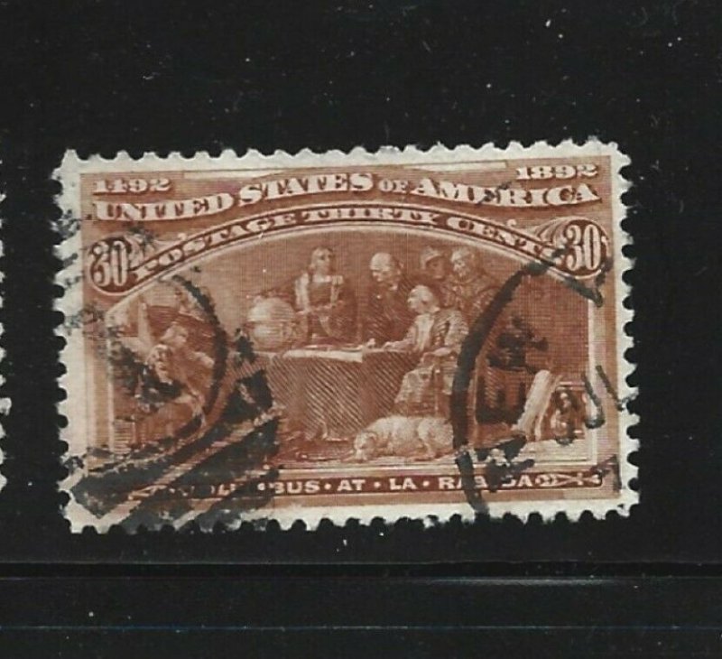 United States Scott 239 30-cent Columbian Exposition used F+ 2019 cv $90 