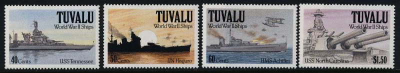 Tuvalu 578-81 MNH WWII, Warships