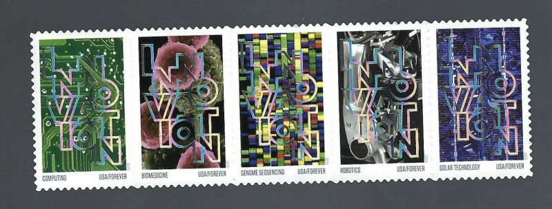 5514-18 Innovation Strip 2020  ( Clear Perforations & Correct Order )  MNH 