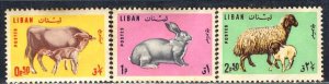 Lebanon; 1965: Sc. # 440-442: MHH Cpl. Set