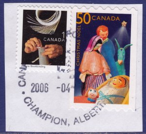 Canada - 1999,2005 - Scott #1673,2125 - used on piece - CHAMPION ALBERTA pmk