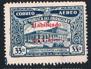 Paraguay C107 Used Telegraph building 1937 (BP3114)