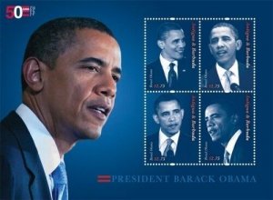 Antigua and Barbuda - 2011 President Barack Obama Stamp sheet of 4 - MNH