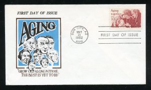 US 2011 Aging Together Issue UA Jack Davis cachet FDC