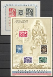 Czechoslovakia: Lot MNH Souvenir Sheets on 6 Album Pages