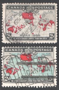 CANADA #85-86,  F,  Used.  CV 18.00  ...   1150083