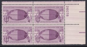 1112 Atlantic Cable Centennial Plate Block MNH