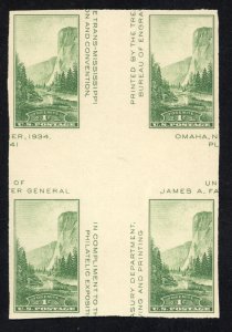 SCOTT 769 1935 YOSEMITE NATIONAL PARKS ISSUE CROSS GTR BLK MNH NGAI VF CAT $15!