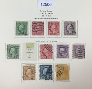 MOMEN: US STAMPS # 486-497 1916-1922 USED COLLECTION LOT #12506