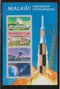 MALAWI Sc 382-85+385a NH issue of 1981 - COMMUNICATIONS