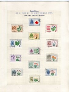 CANADA; 1964 early QEII Provincial issues fine USED SET