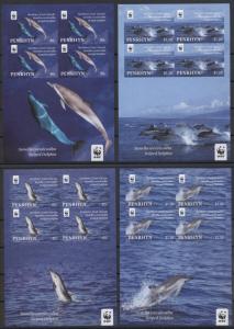 Penrhyn Dolphins/WWF 2010 4v KB imp. MNH LIMITED EDITION!...