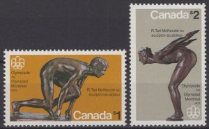 ZAYIX Canada 656-657 MNH Sculptures Artist Robert McKenzie Olympics 121722S17