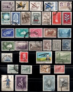 35 Different F-VF Used Argentina with Airmail Stamps - I Combine S/H