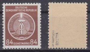 DDR 1954 Official Sc#O17 Mi#D17XII mnh signed Schönherr