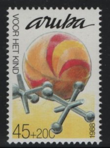 Aruba 1988 MNH Sc B13 45c + 20c Jacks Children's Toys