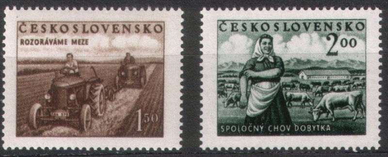 Czechoslovakia Scott #450-451 1951 MNH