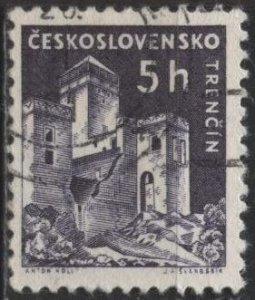 Czechoslovakia 970 (used cto) 5h Trenčín Castle, gray vio (1960)