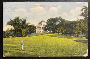 1913 Raffles Hotel Singapore Picture Postcard Cover To Sydney Australia