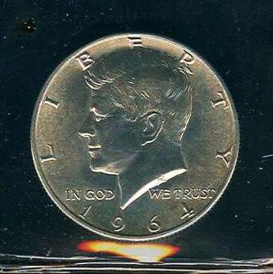 Unc. 1964-D Silver Kennedy Half Dollar..NR