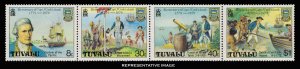 Tuvalu Scott 114-117 Mint never hinged.