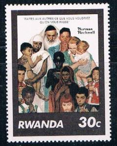 Rwanda 1028 Unused Saturday Evening Post Norman Rockwell (R0362)+