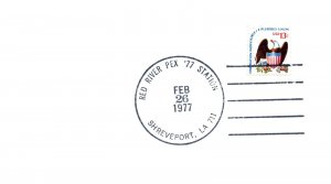 US EVENT PICTORIAL POSTMARK COVER RED RIVER PEX '77 AT SHREVEPORT LA 1977