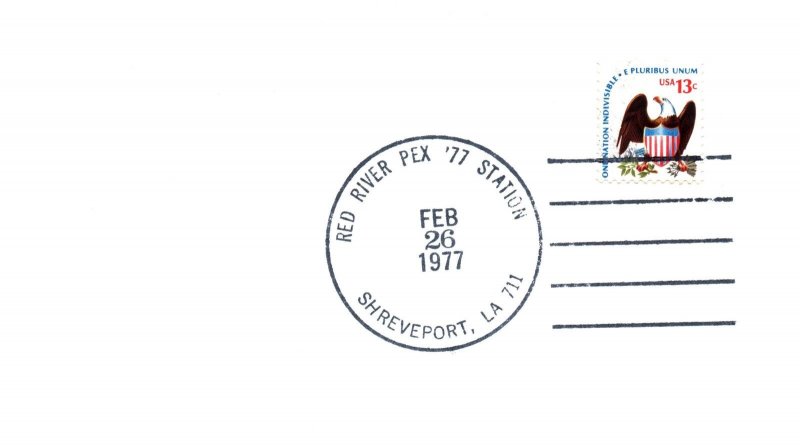 US EVENT PICTORIAL POSTMARK COVER RED RIVER PEX '77 AT SHREVEPORT LA 1977