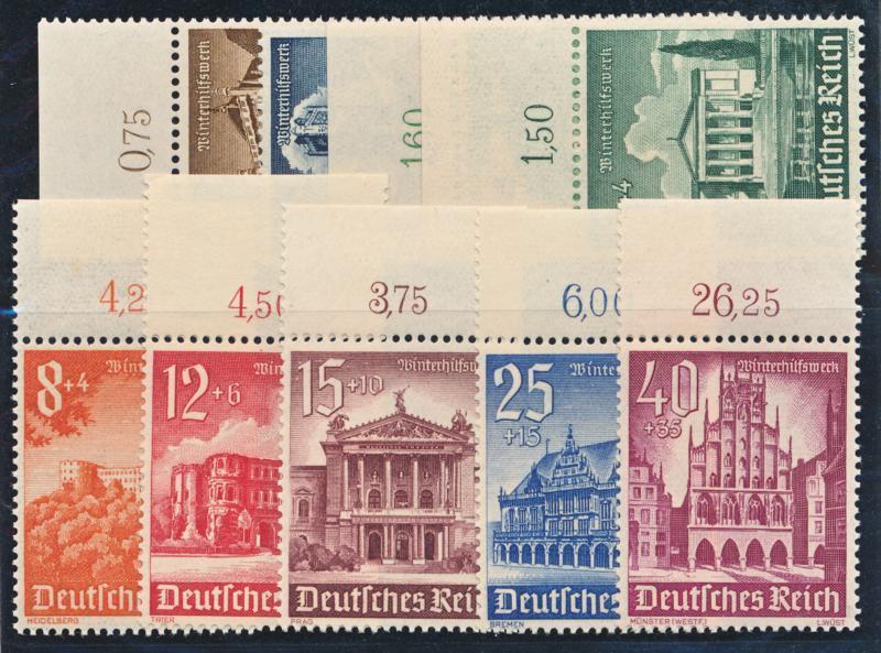 GERMANY B177-B185 MINT NH, 1940 SET WITH NUMBERS 