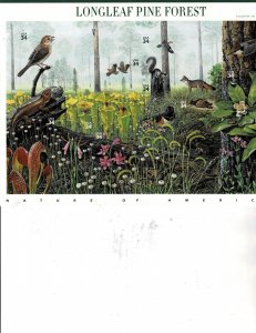 Longleaf Pine Forest 34c US Postage Sheet #3611 VF MNH