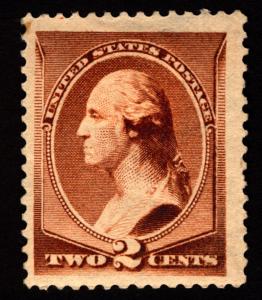 #210 2c Red Brown 1883 Mint XF Jumbo Margins