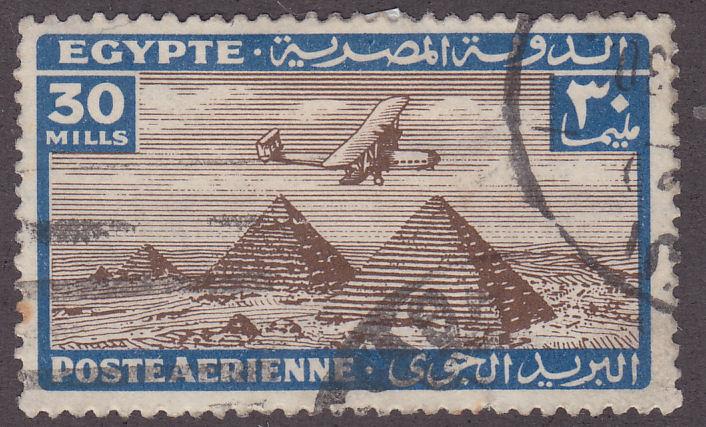 Egypt C37 Airplane Over Giza Pyramids 1941